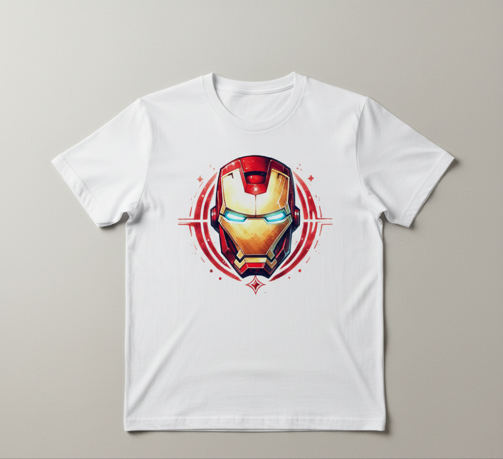 Solid printed iron man t shirt for robert Downey junior fans
