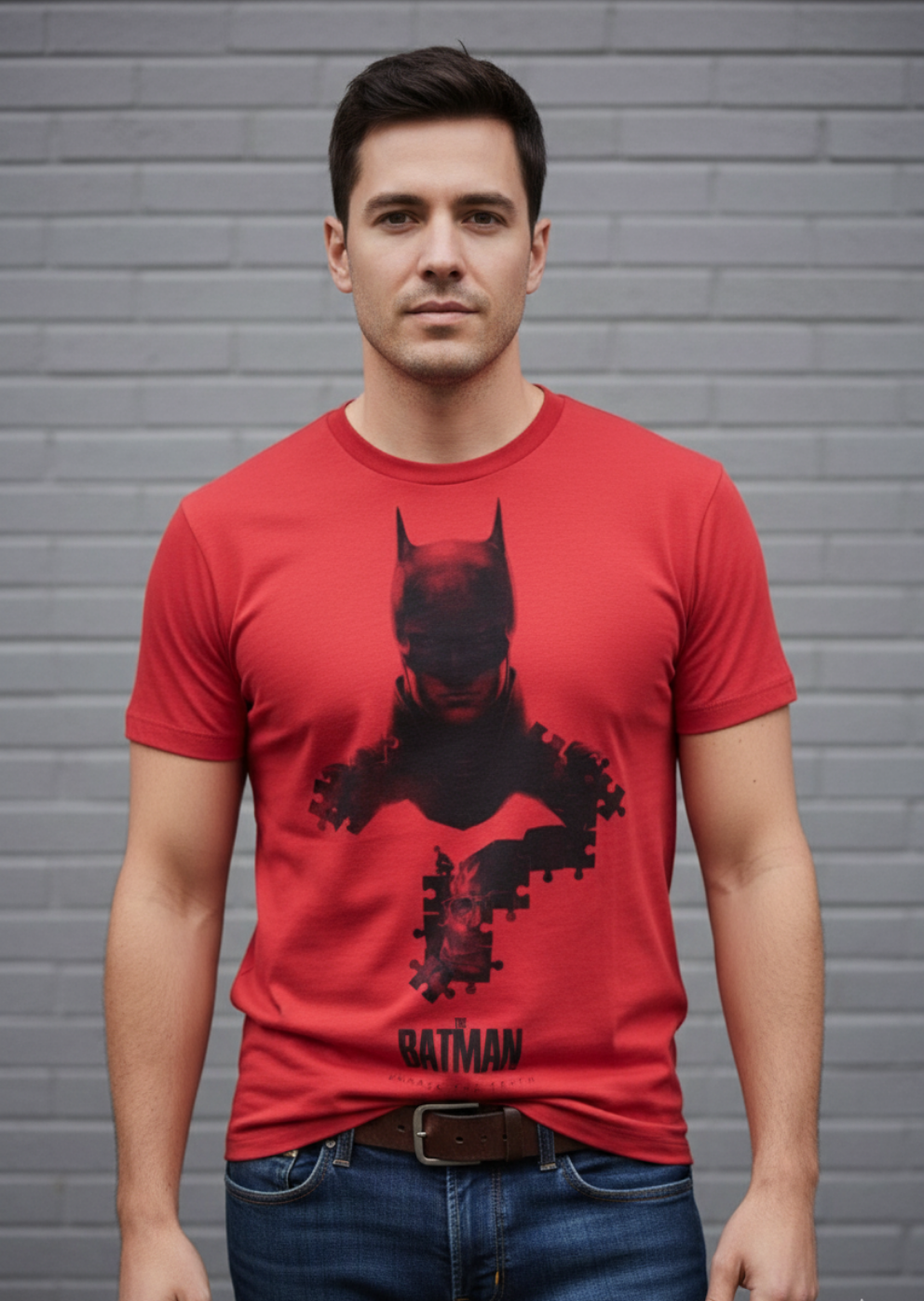 Solid printed batman edition t-shirt