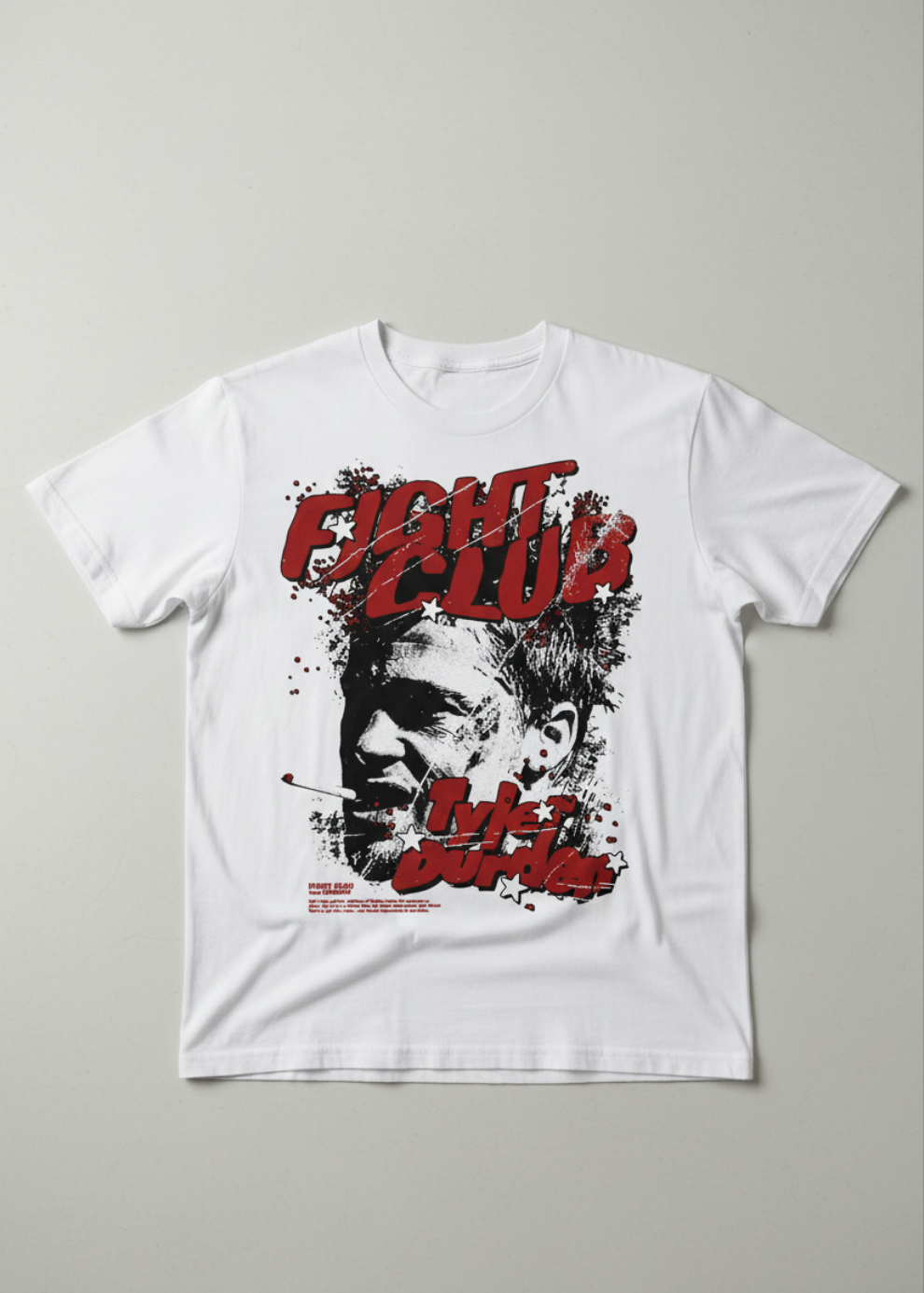Solid printed fight clud hero brad pitt