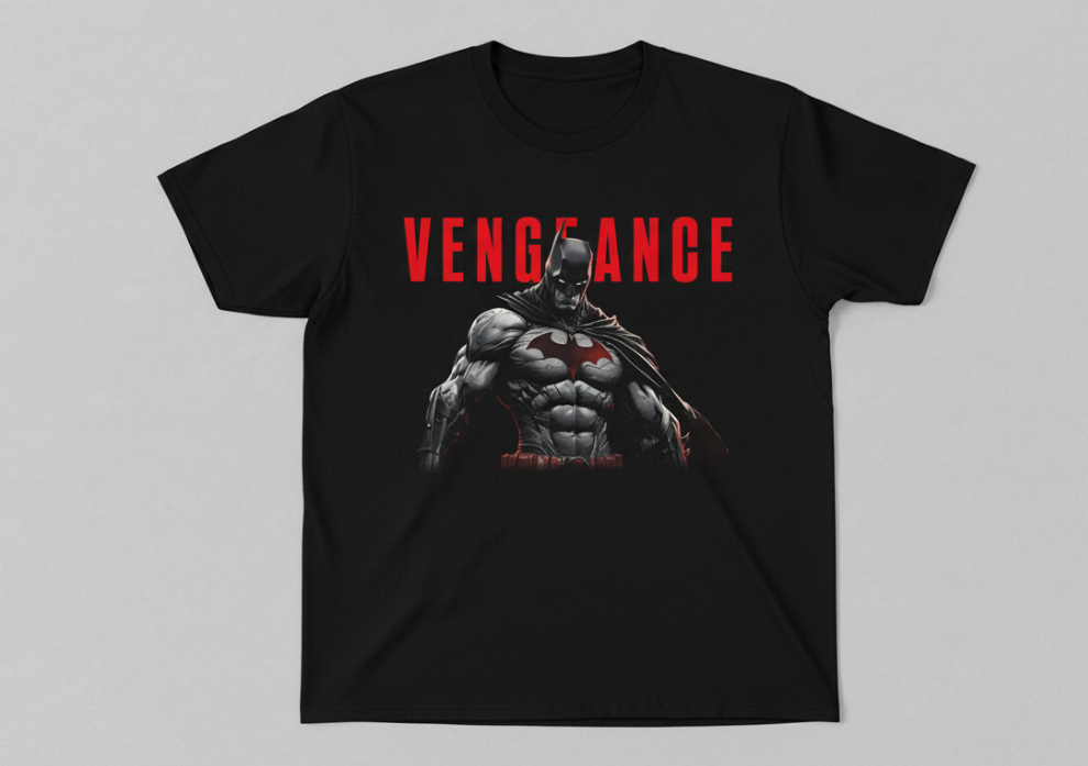 Solid black tshirt batman edition