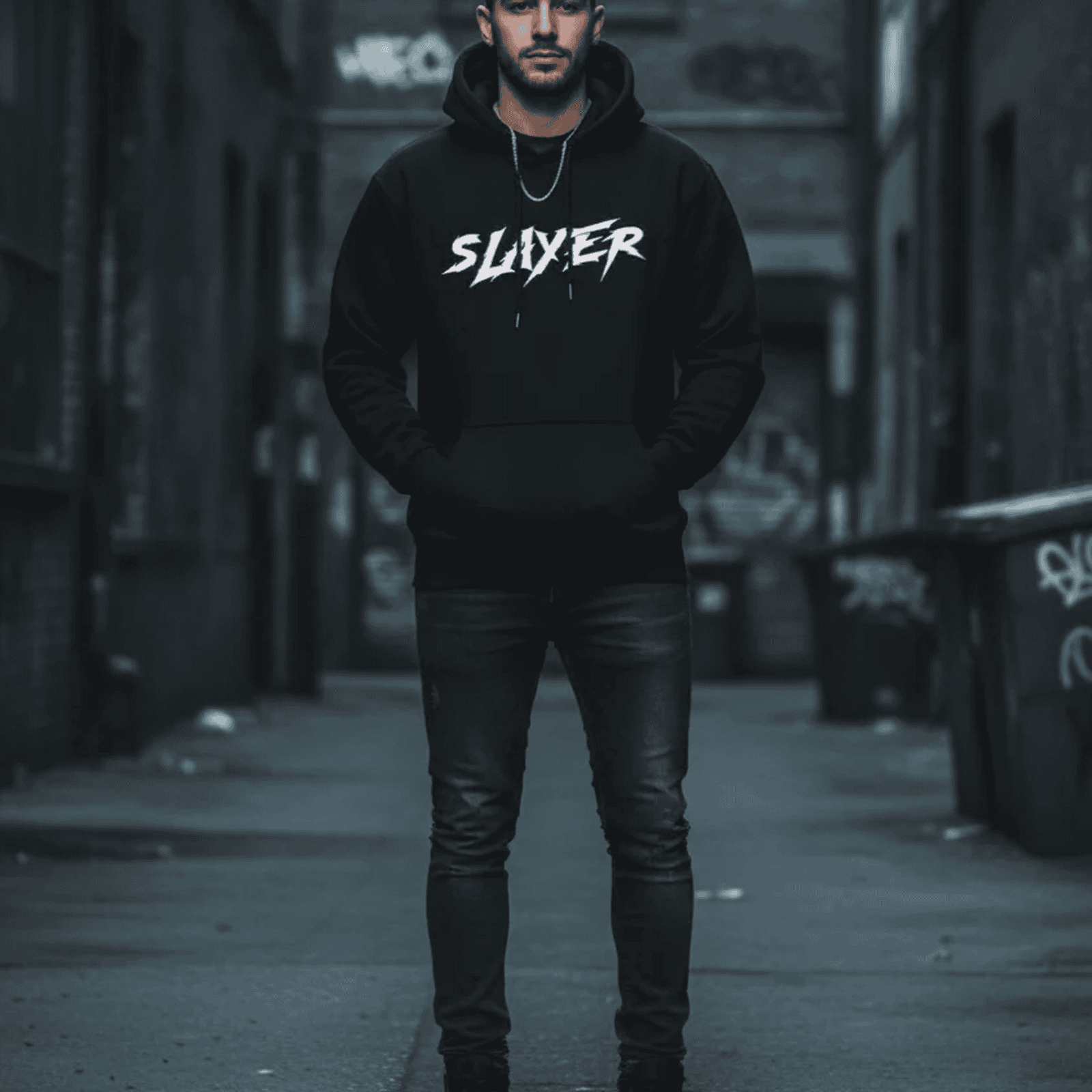 Premium winters hoodie front side print SLAYER