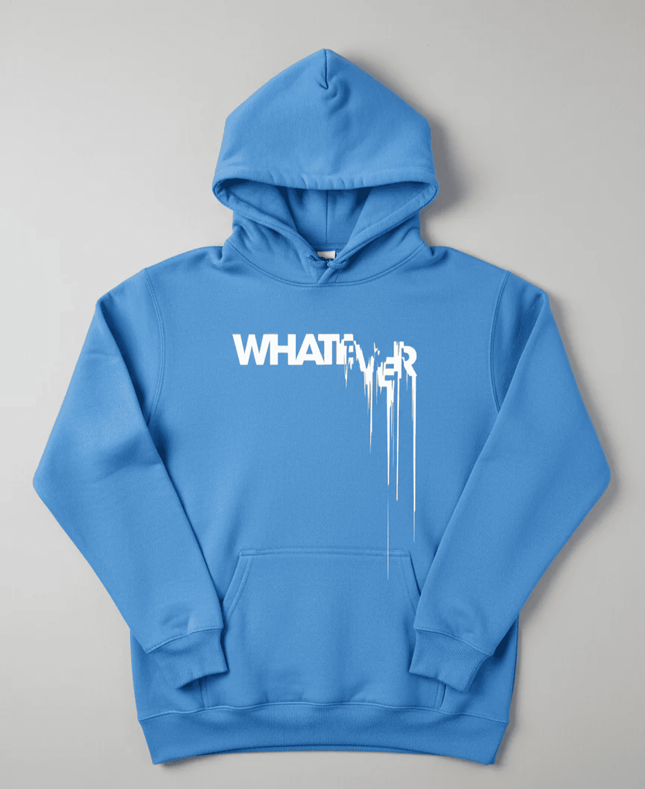 Premium hoodie for winters front side printed WHATEVER