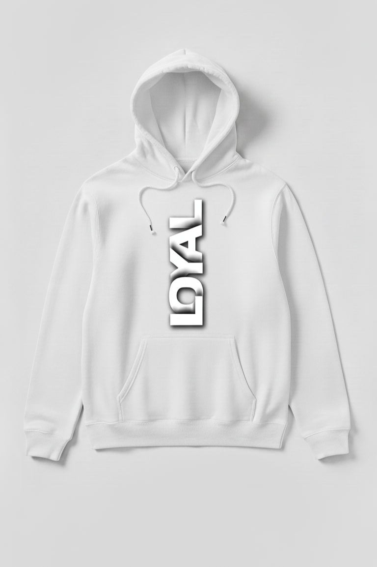 Premium winters hoodie front side printed LOYAL
