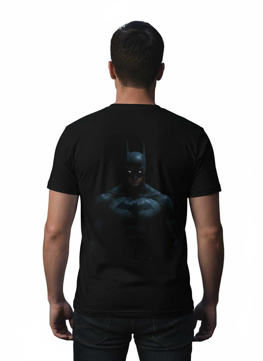 Solid black tshirt batman edition