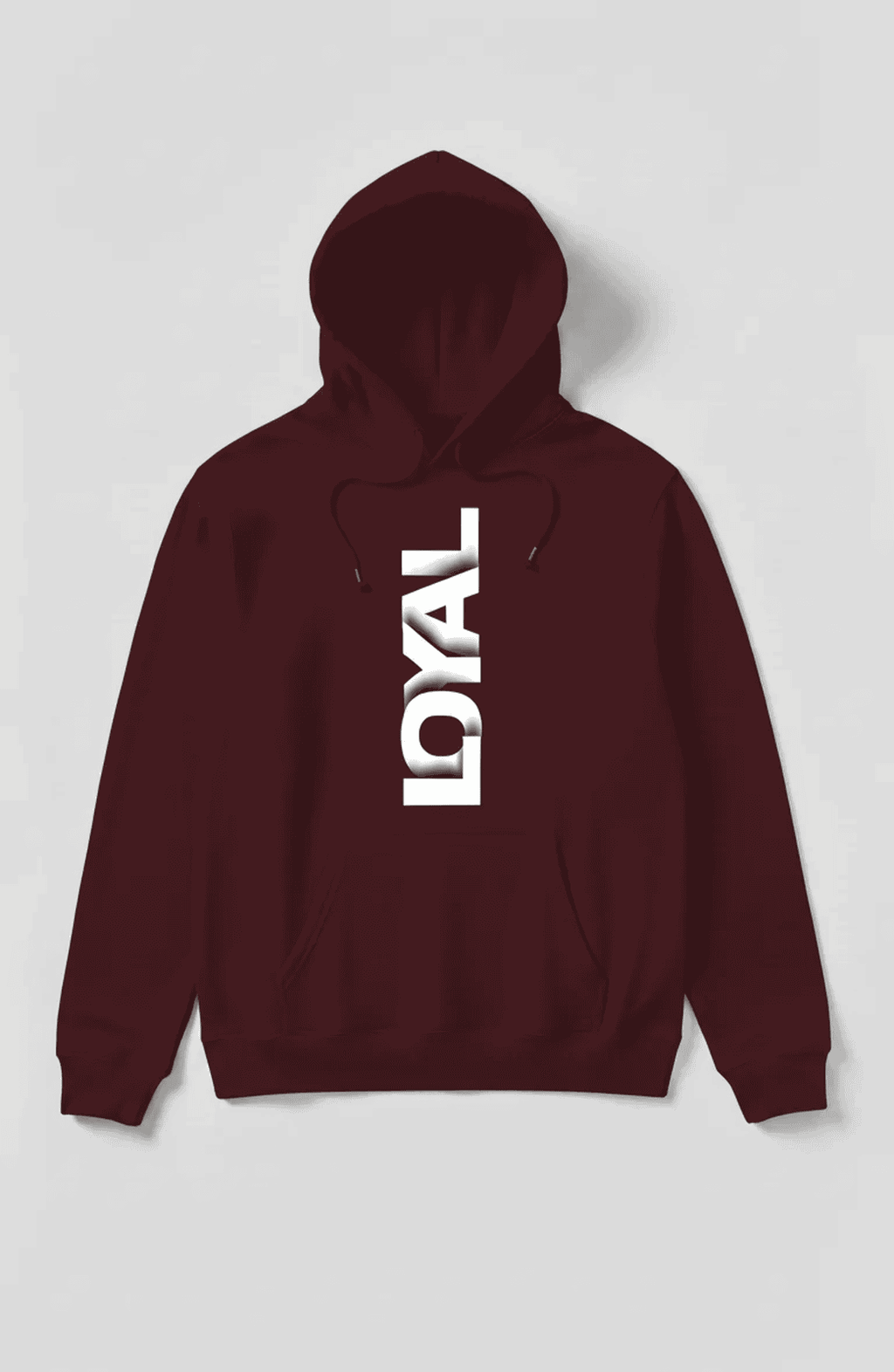 Premium winters hoodie front side printed LOYAL