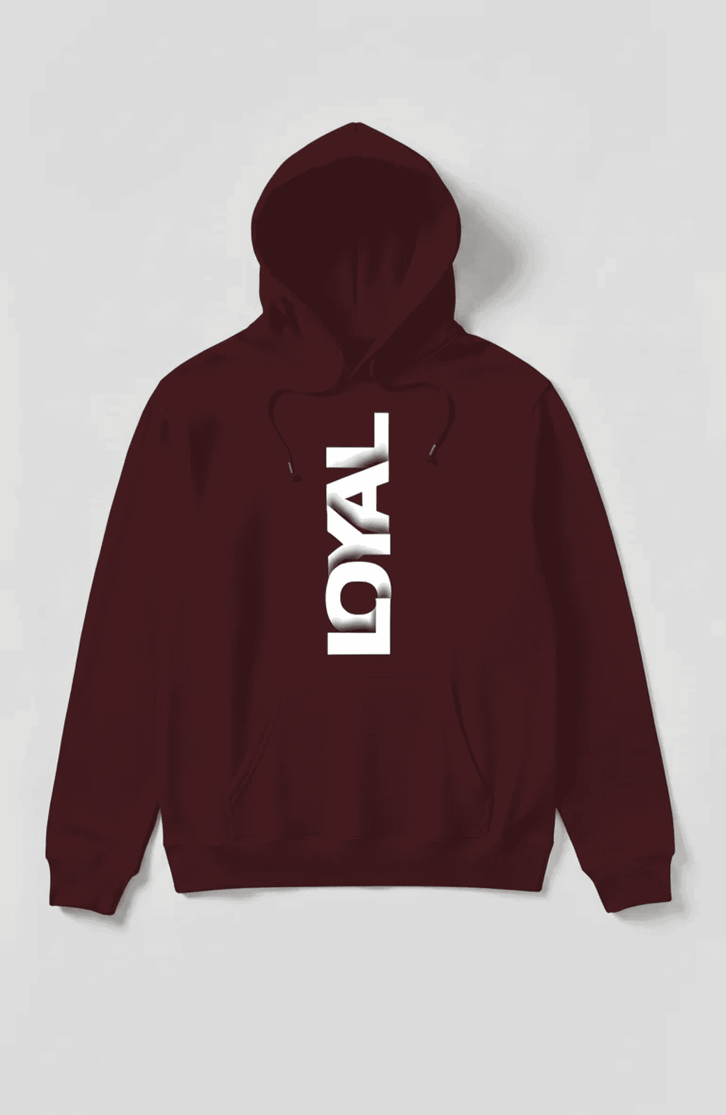 Premium winters hoodie front side printed LOYAL