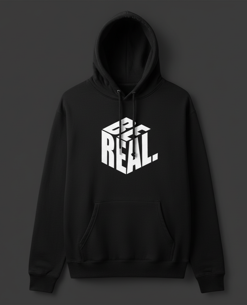 Premium hoodie for winters front side printed BE REAL