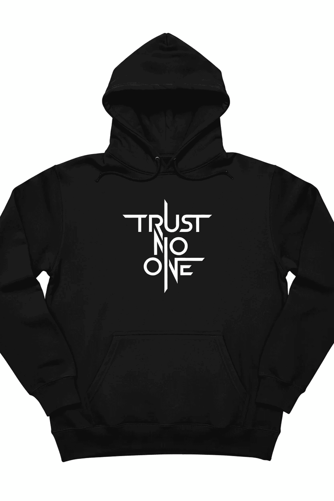 Premium winters hoodie front side printed trust no one