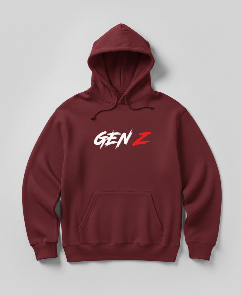 Premium hoodie for winters front side printed GEN Z