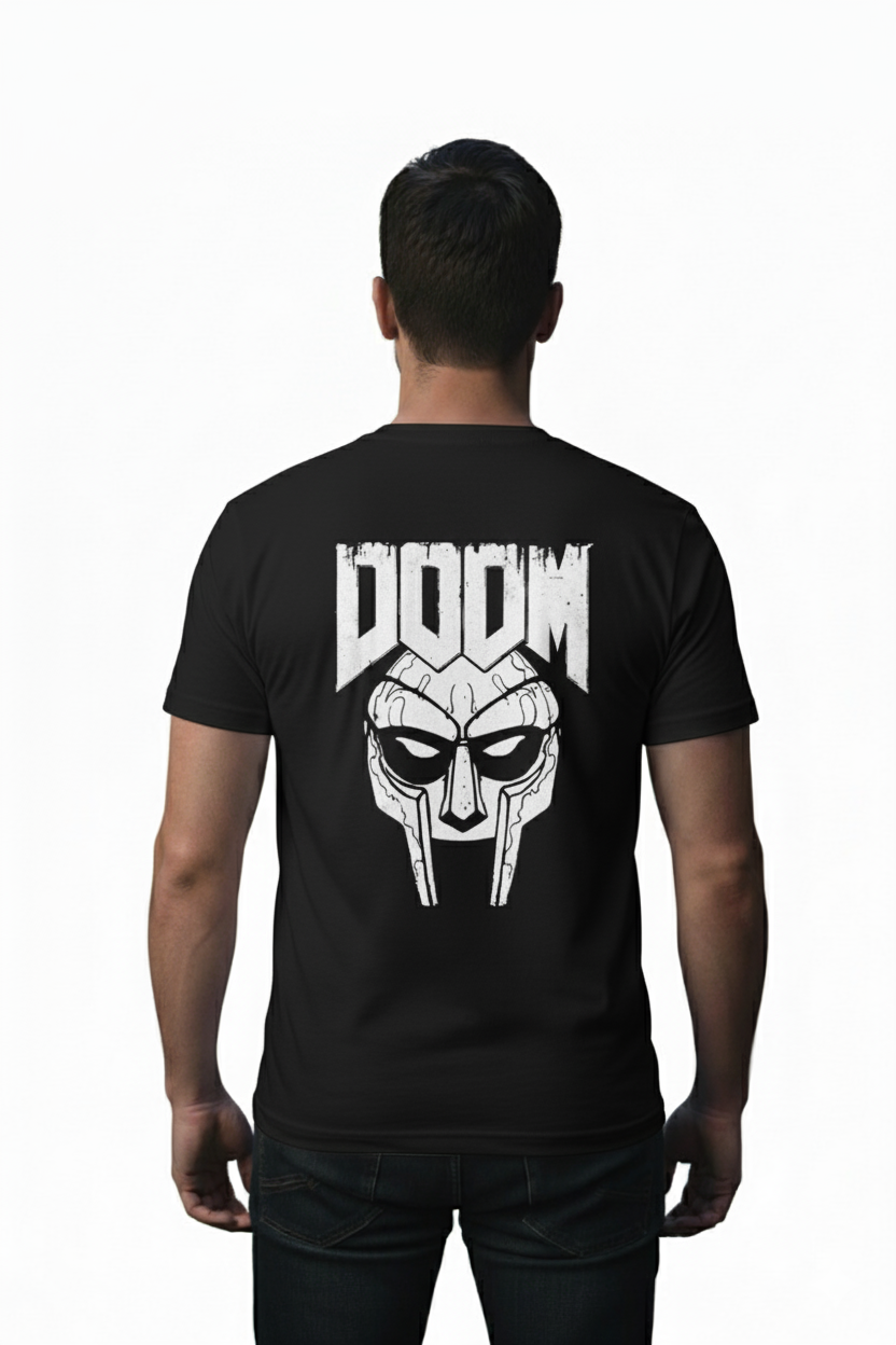 Solid black tshirt printed Dr.doom