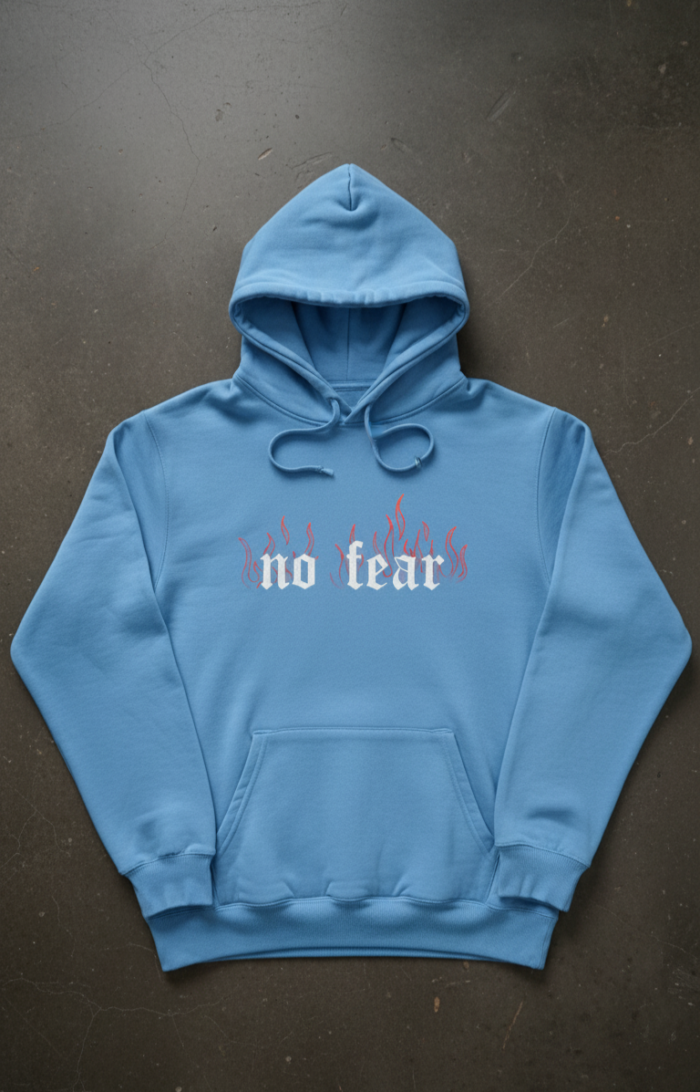 Premium  hoodie for winters front printed no fear