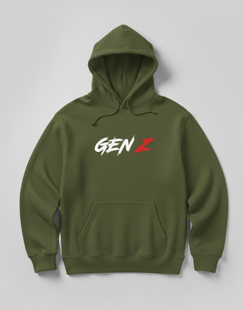 Premium hoodie for winters front side printed GEN Z