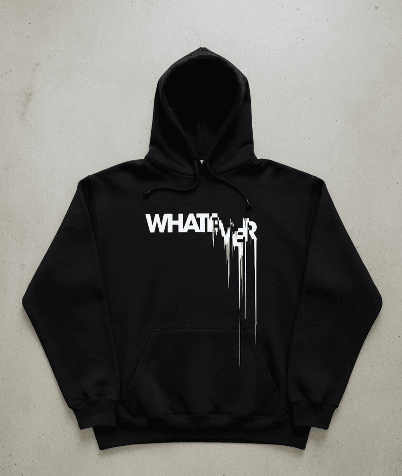 Premium hoodie for winters front side printed WHATEVER
