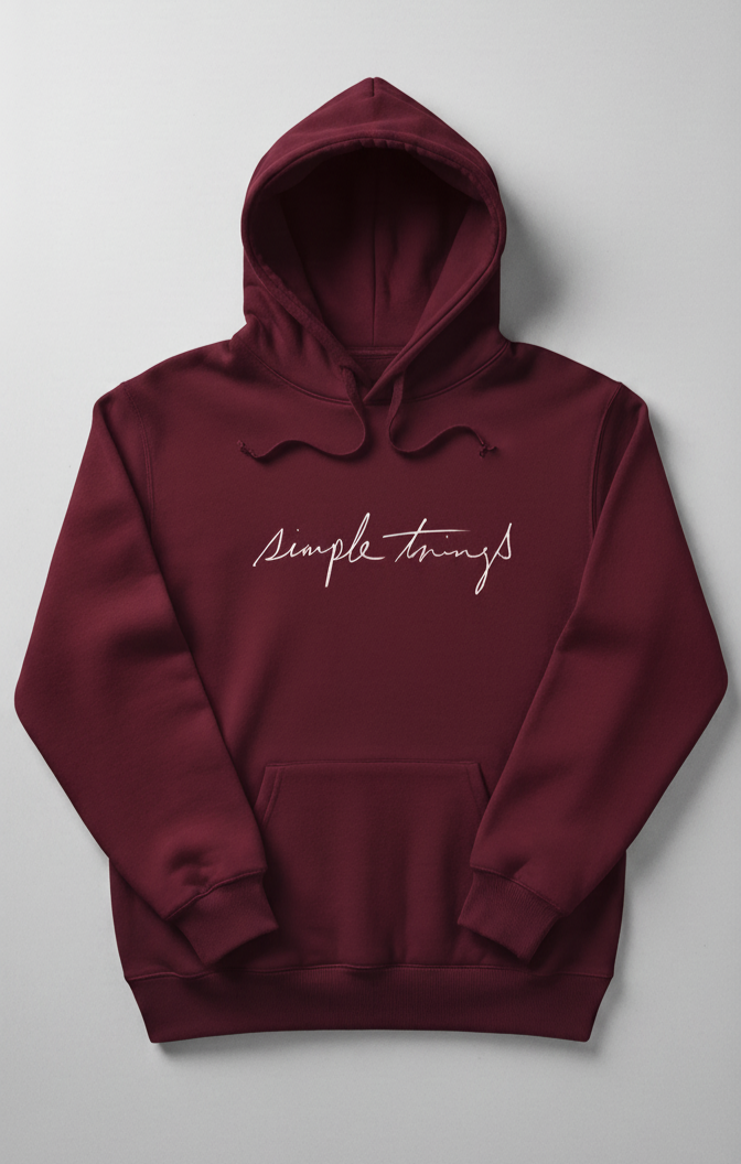 Premium hoodie for winters front side printed simple things