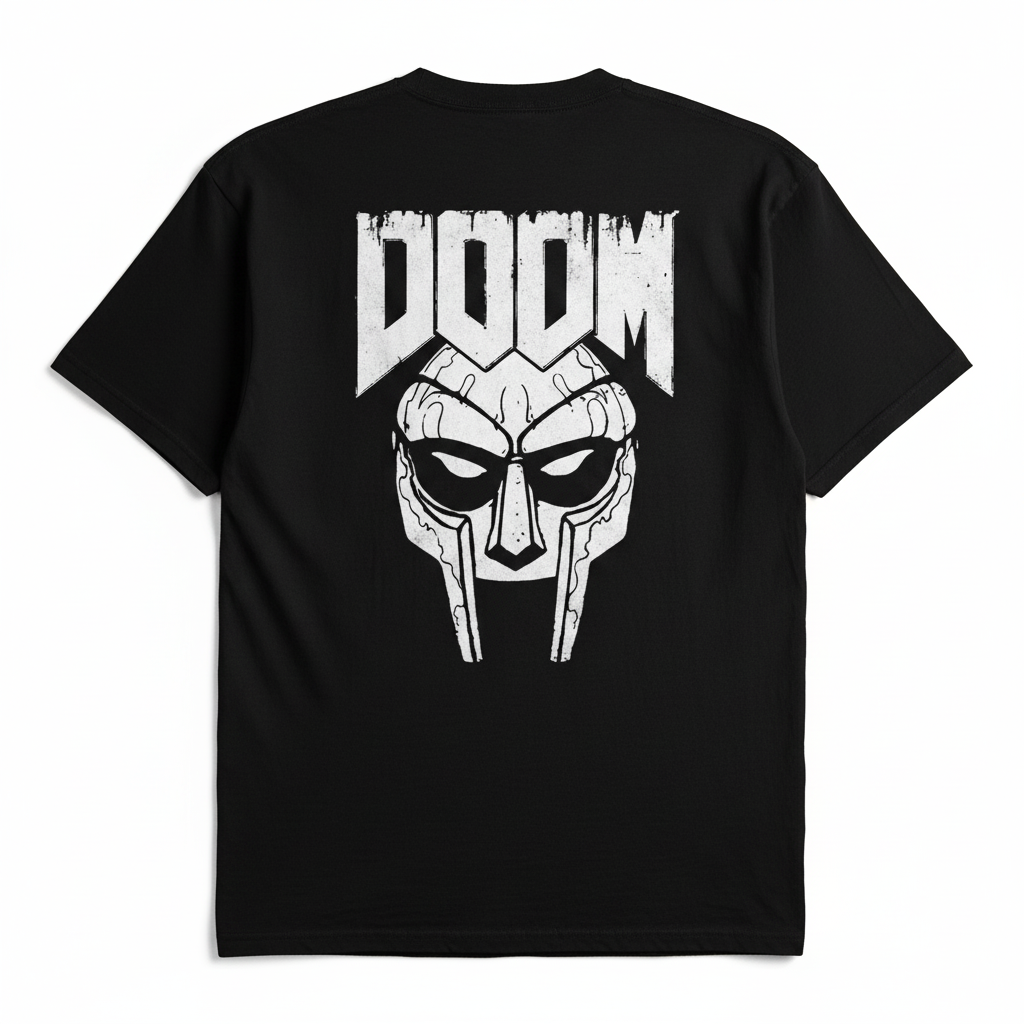 Solid black tshirt printed Dr.doom