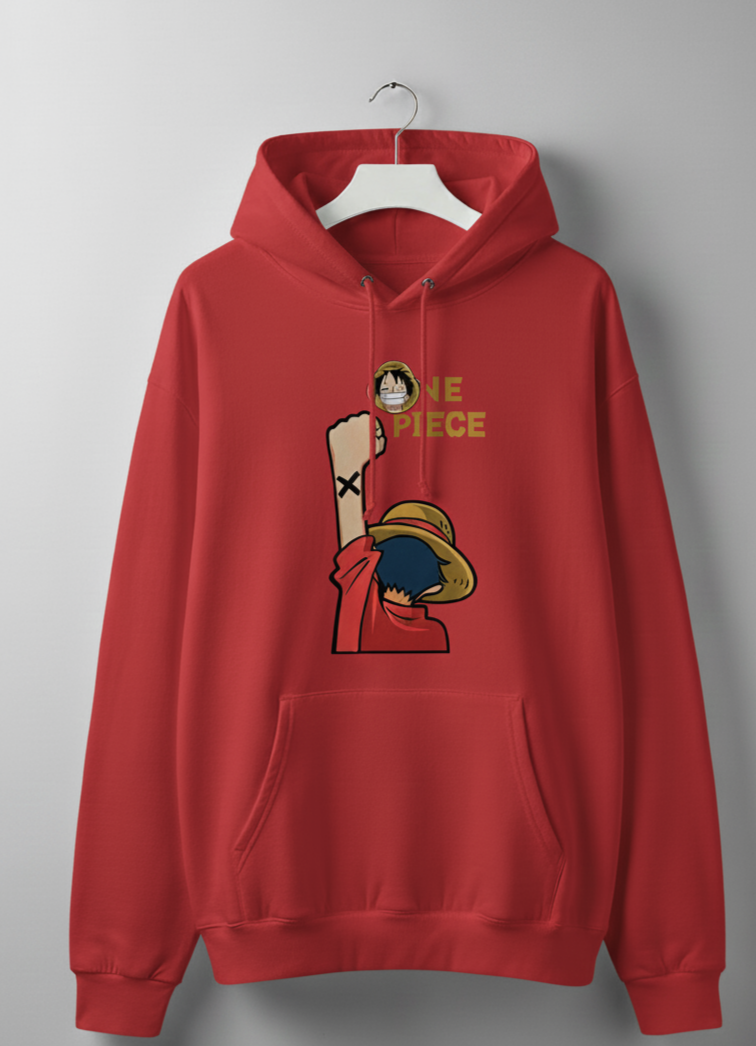 Premium hoodies for winters front side printed famous anime character manga one piece