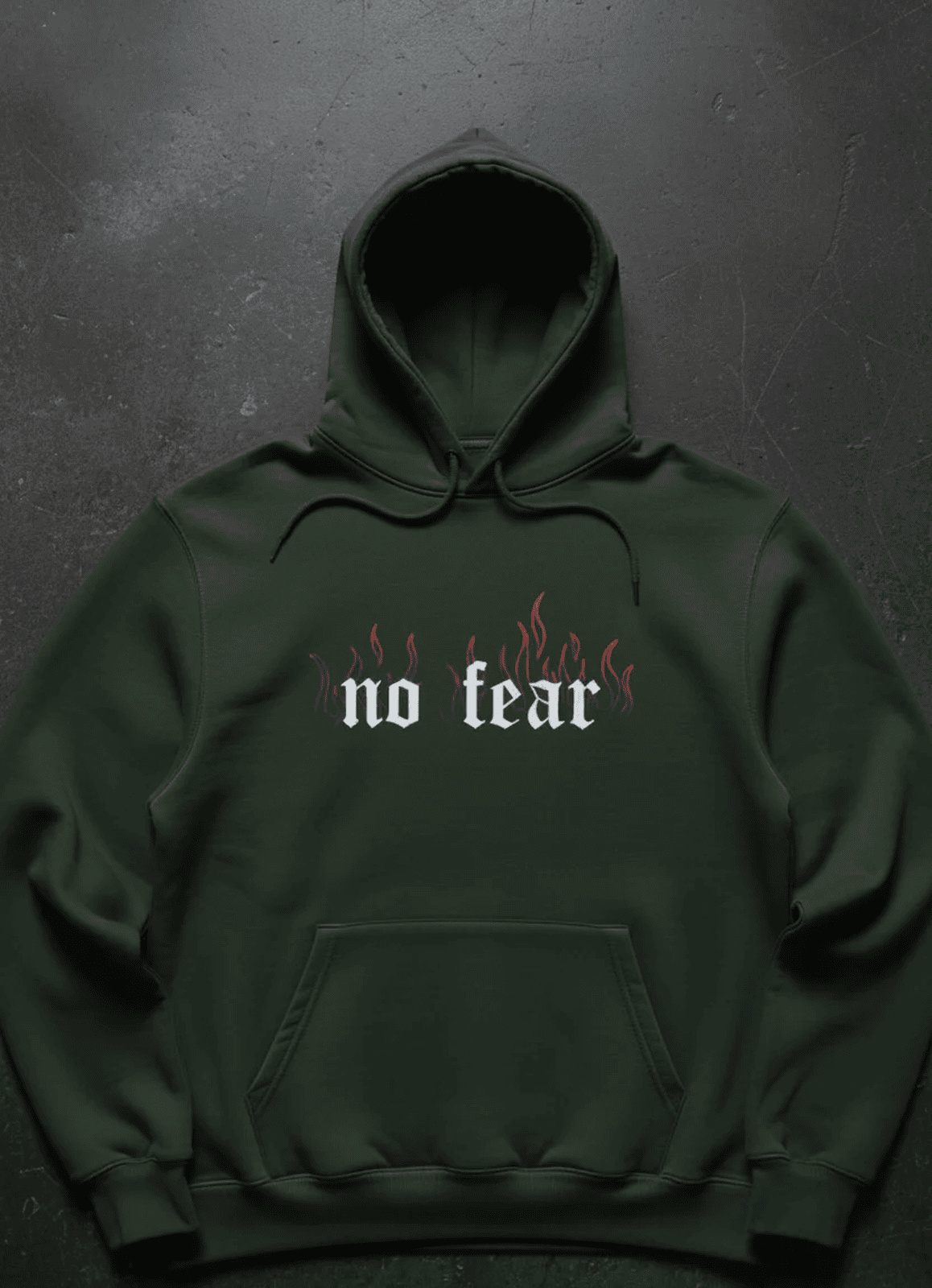 Premium  hoodie for winters front printed no fear