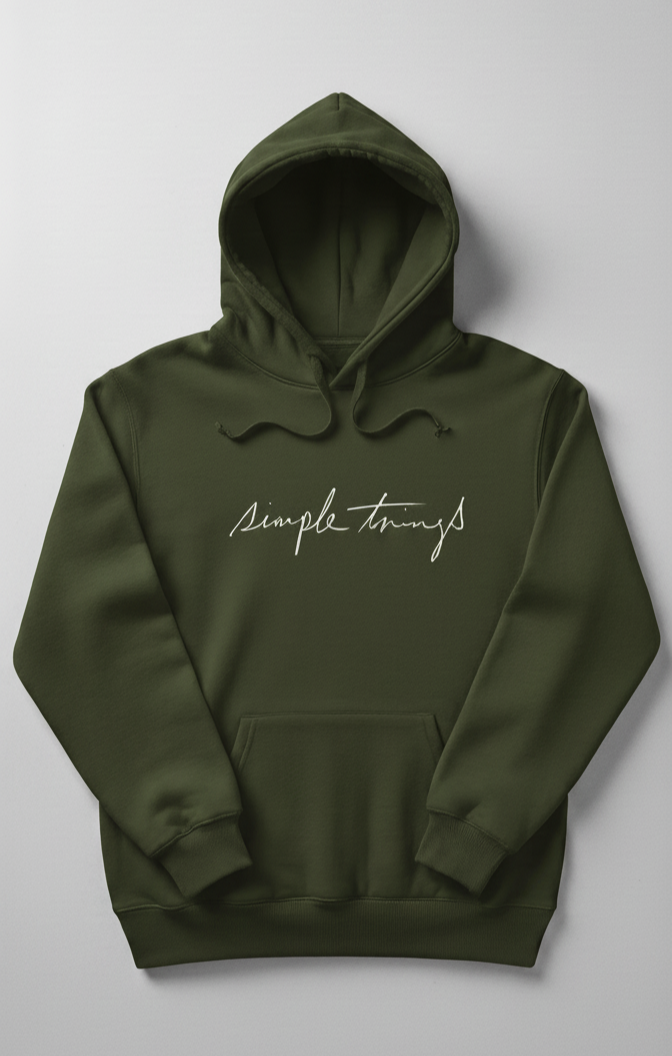 Premium hoodie for winters front side printed simple things