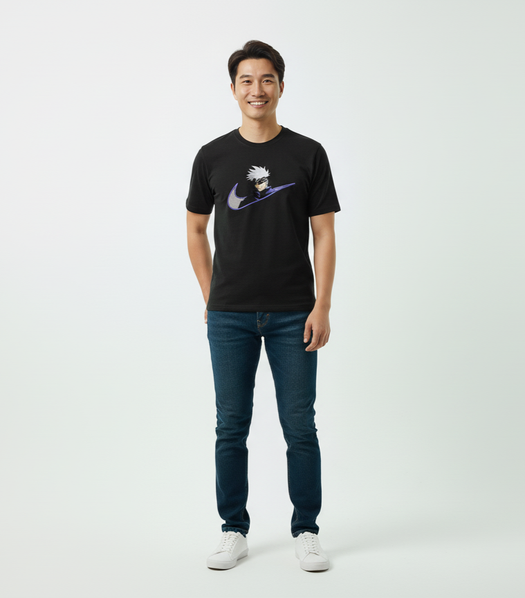 Gojo anime character printed t-shirt