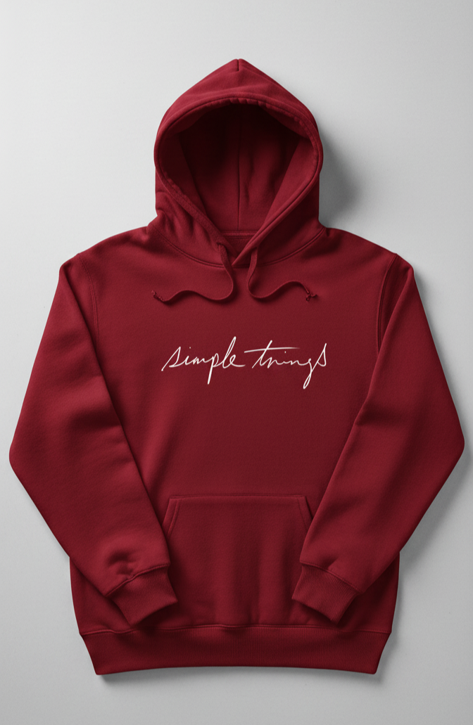 Premium hoodie for winters front side printed simple things