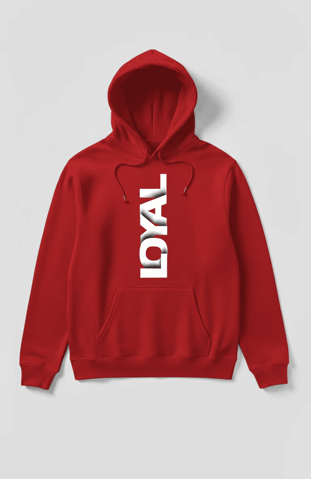 Premium winters hoodie front side printed LOYAL