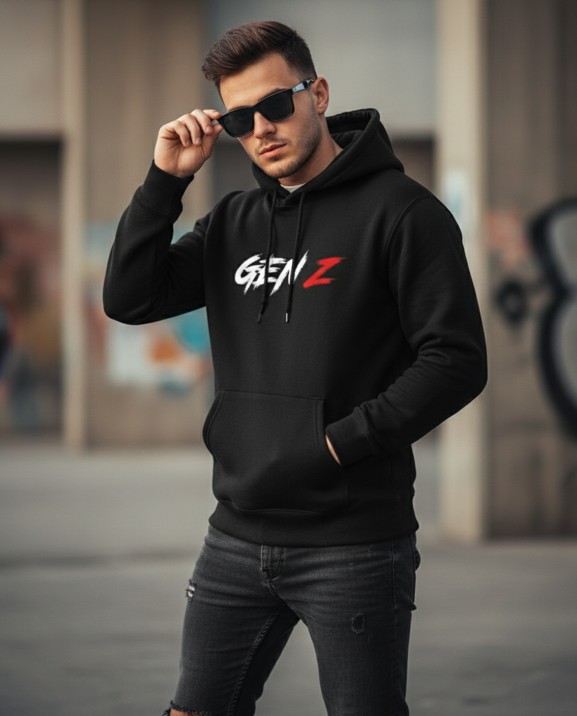 Premium hoodie for winters front side printed GEN Z
