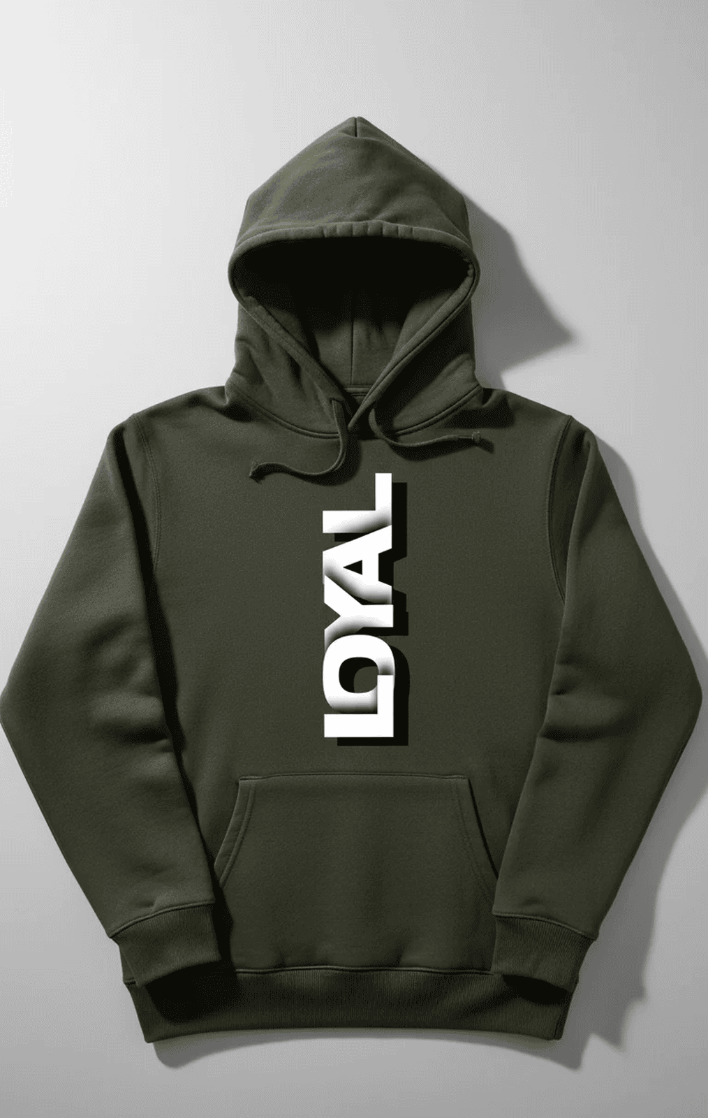 Premium winters hoodie front side printed LOYAL