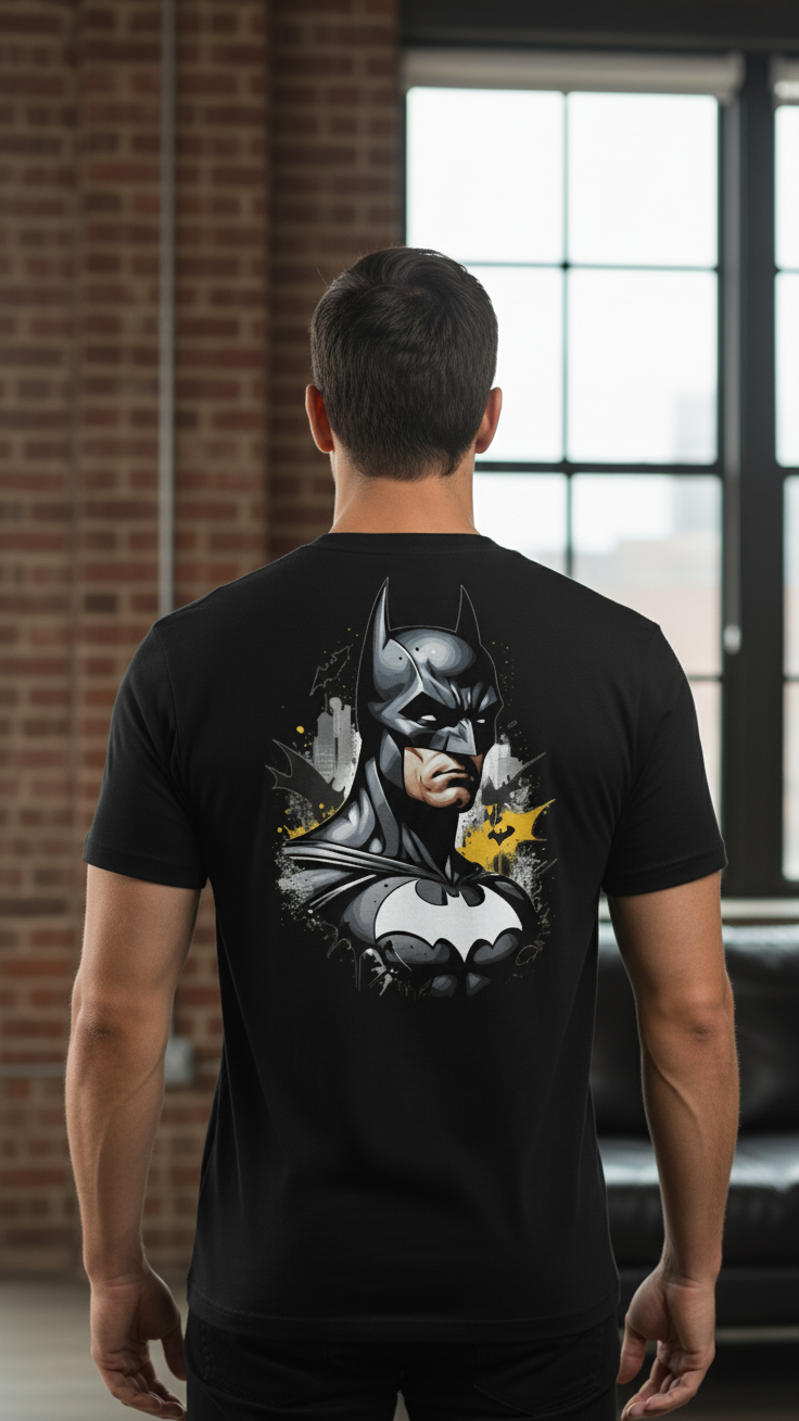 Batman edition solid black tshirt
