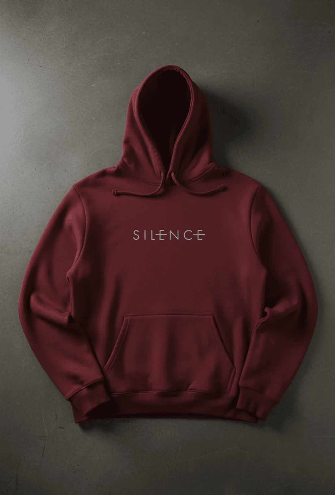 Premium hoodie for winters front side printed SILENCE