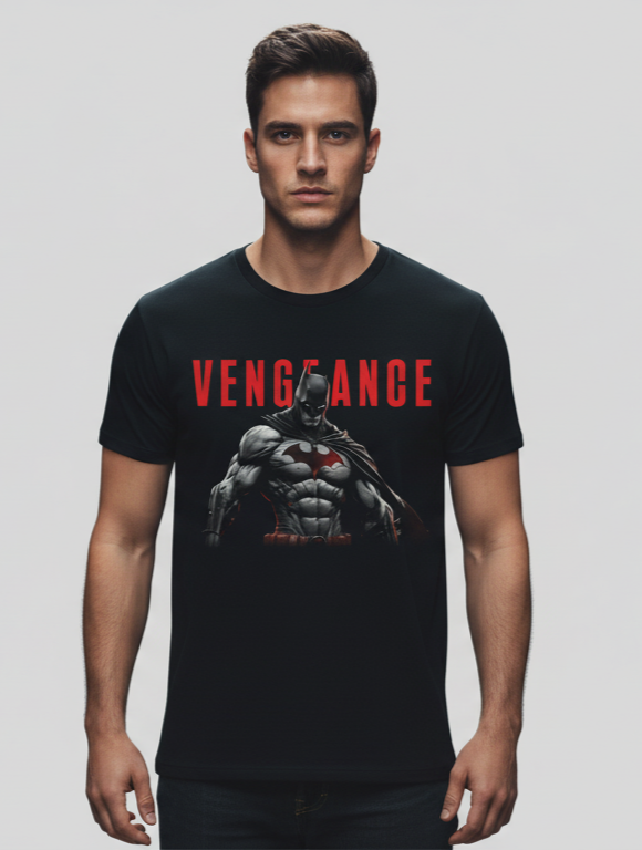 Solid black tshirt batman edition