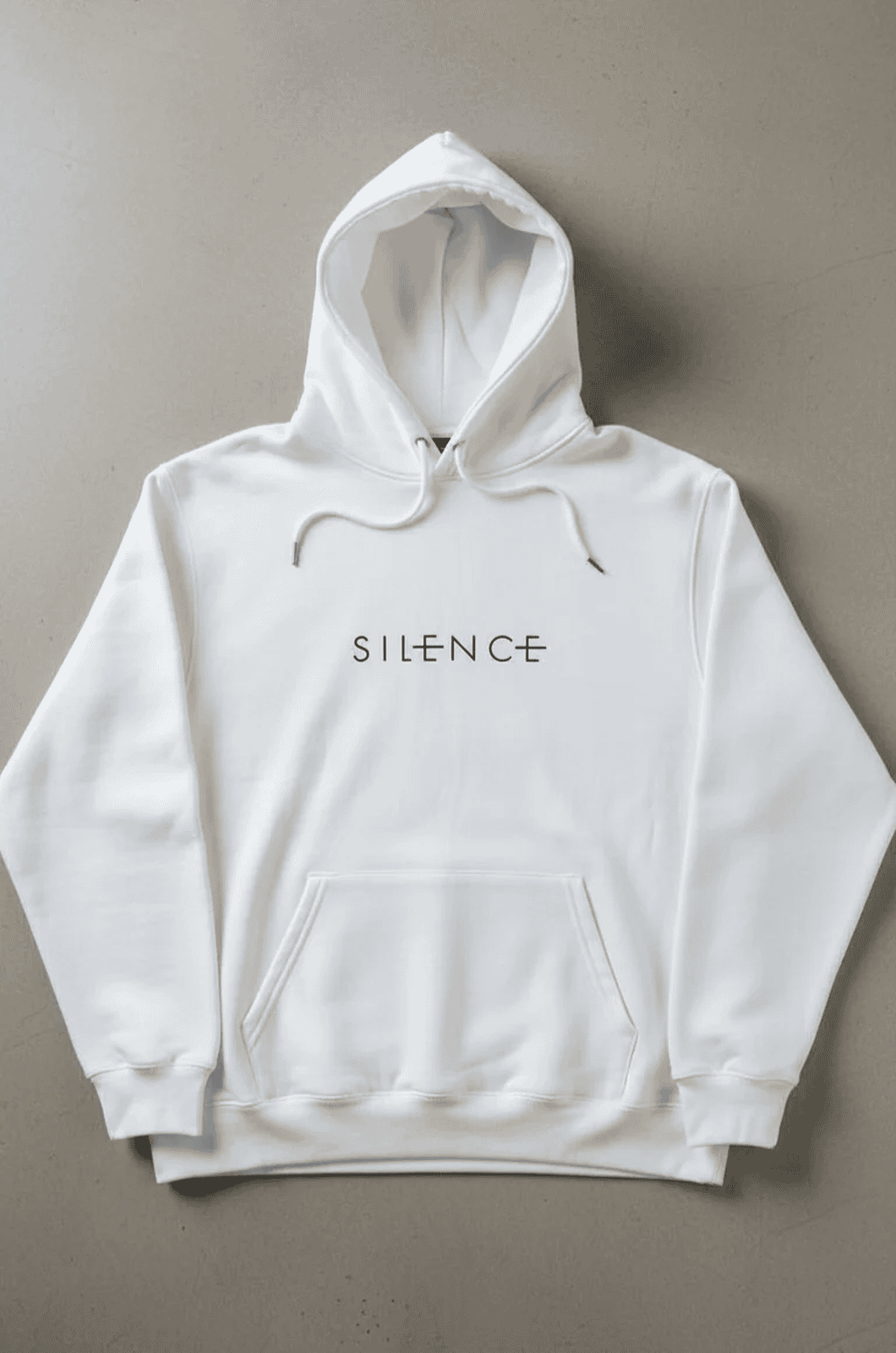 Premium hoodie for winters front side printed SILENCE